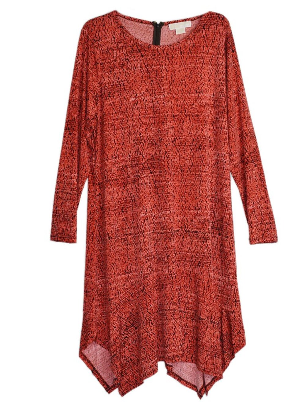 Michael Kors Dress Grenadine Snake Print Asymmetrical Swing Frock Size 1X NEW - Picture 3 of 5